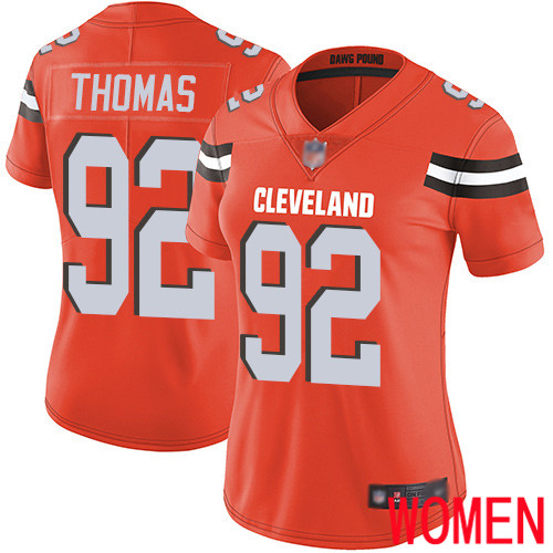 Cleveland Browns Chad Thomas Women Orange Limited Jersey #92 NFL Football Alternate Vapor Untouchable->women nfl jersey->Women Jersey